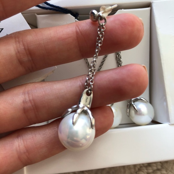 NWT CALYPSO Pearl Earring and Necklace Set - Picture 3 of 4